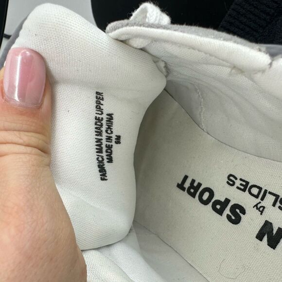 J/Slides Jonnie Luxe Nylon Sneakers Shoes Women’s 9 Grey White Casual Comfort - Picture 13 of 14